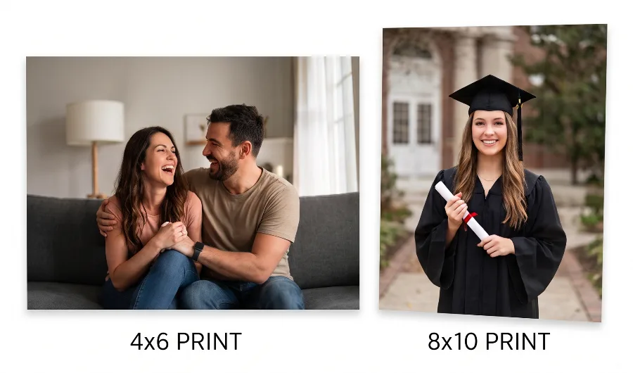 4x6 and 8x10 photo prints