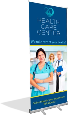 Retractable banner stand